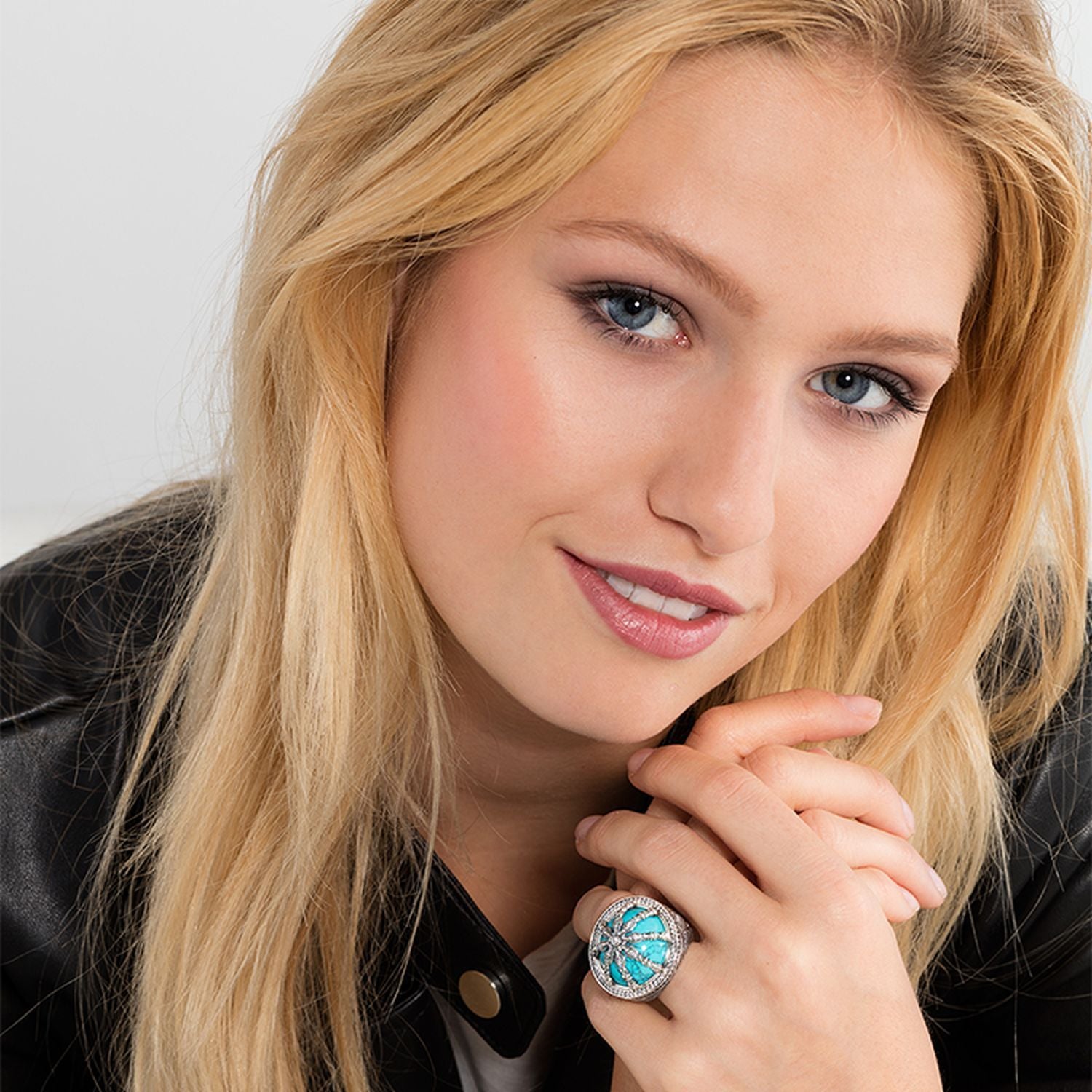 Thomas Sabo Cocktail Ring &quot;Turquoise Karma Wheel&quot;