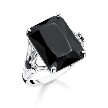 Thomas Sabo Large Black Stone Ring with Star