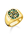 THOMAS SABO Ring compass green