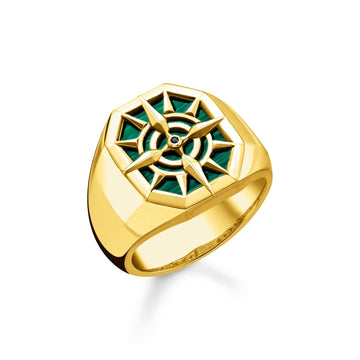 THOMAS SABO Ring compass green