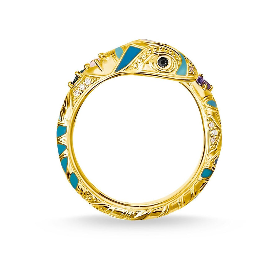 Thomas Sabo Ring Bright Golden-coloured Snake