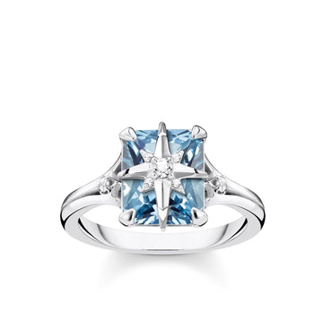 Thomas Sabo Ring Blue Stone With Star