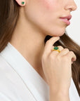 THOMAS SABO Ring classic green-gold