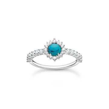 Thomas Sabo Ring Blue Stone Silver