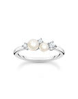 Thomas Sabo Ring pearls and white stones silver