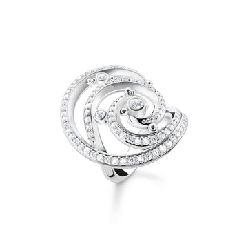 Thomas Sabo Ring wave with white stones