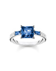 Thomas Sabo Ring with blue and white stones