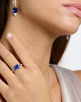 Thomas Sabo Ring with blue and white stones