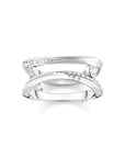 Thomas Sabo Ring wave with white stones