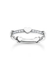 Thomas Sabo Ring pave with hearts silver