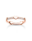 Thomas Sabo Ring pave with hearts rose gold