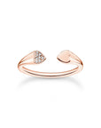 Thomas Sabo Ring with hearts rose gold