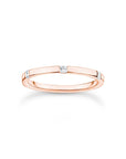 Thomas Sabo Ring with white stones rose gold