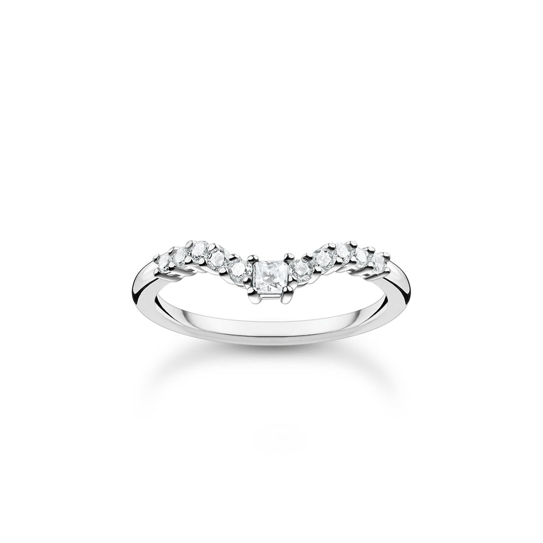 Thomas Sabo Ring with white stones silver