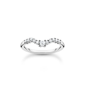 Thomas Sabo Ring with white stones silver