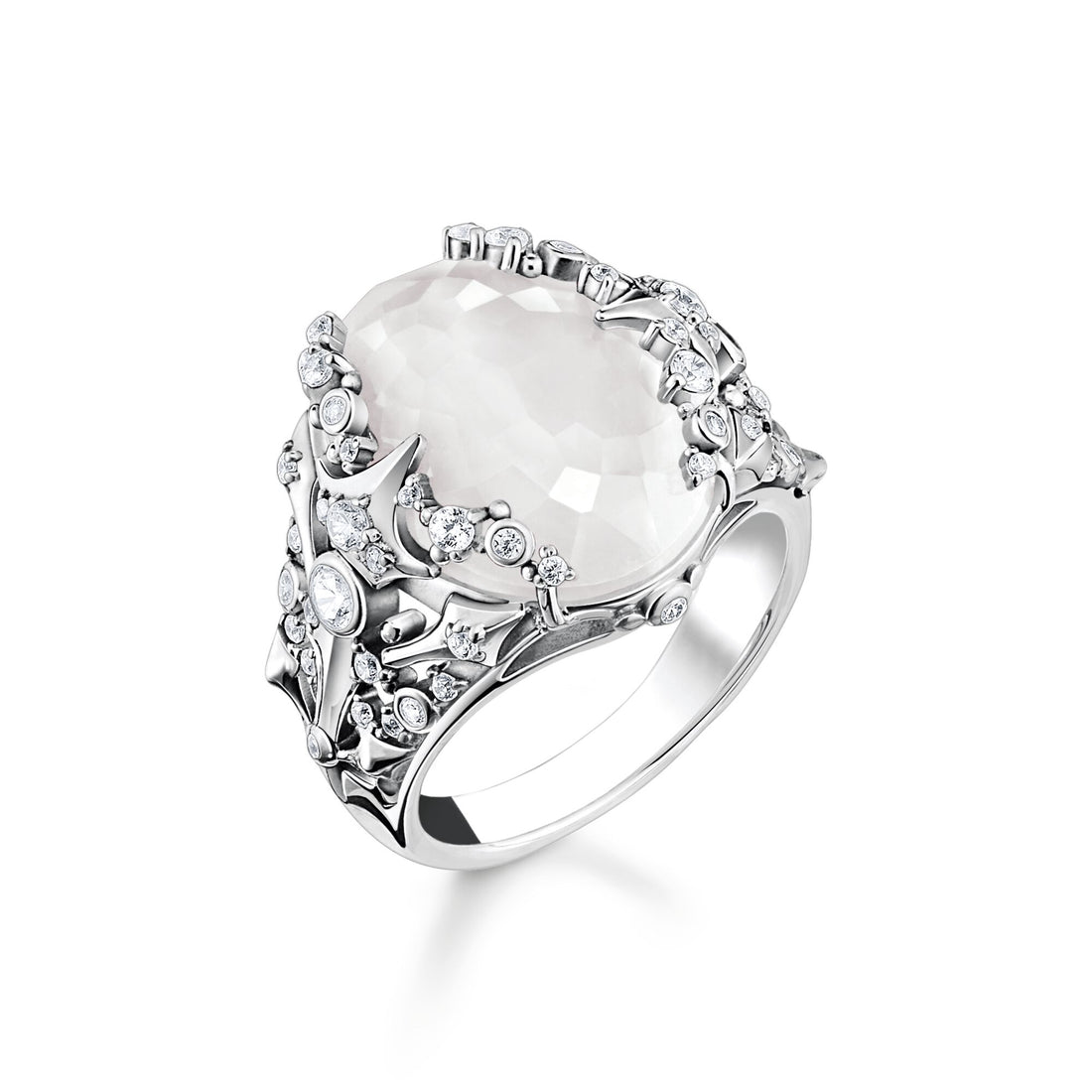 THOMAS SABO Ring milky quartz silver