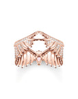 THOMAS SABO Ring phoenix wing with pink stones rose gold