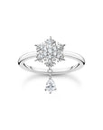 THOMAS SABO Ring snowflake with white stones silver