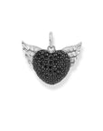 Thomas Sabo Charm Pendant Winged Heart Black Small