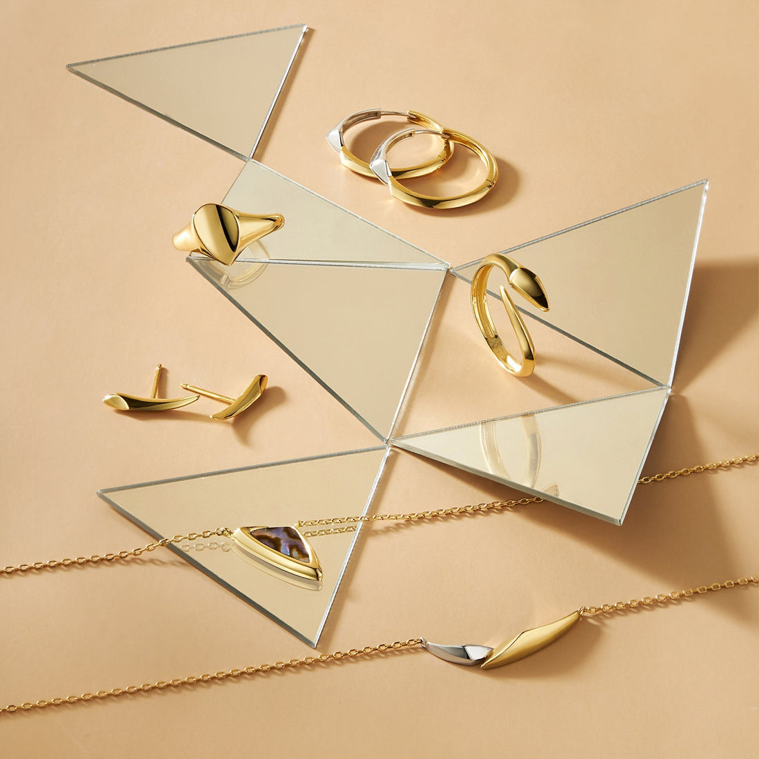 Ania Haie Two Tone Arrow Hoop Earrings