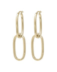 9CT ATHENA DROP HOOP EARRINGS