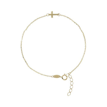 9CT MARIA CROSS BRACELET