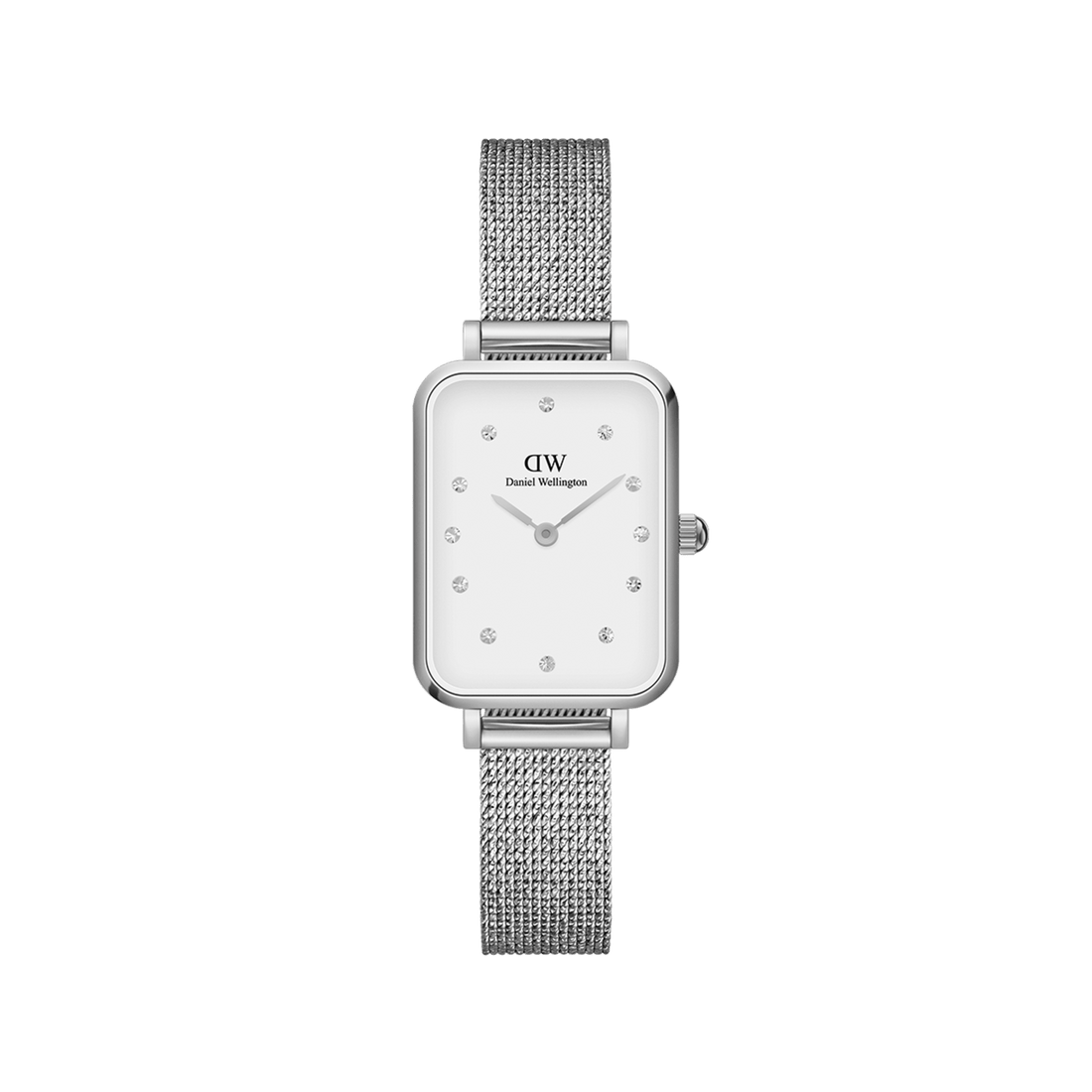 Daniel Wellington Quadro 20X26 Pressed Sterling Lumine Silver & White Watch