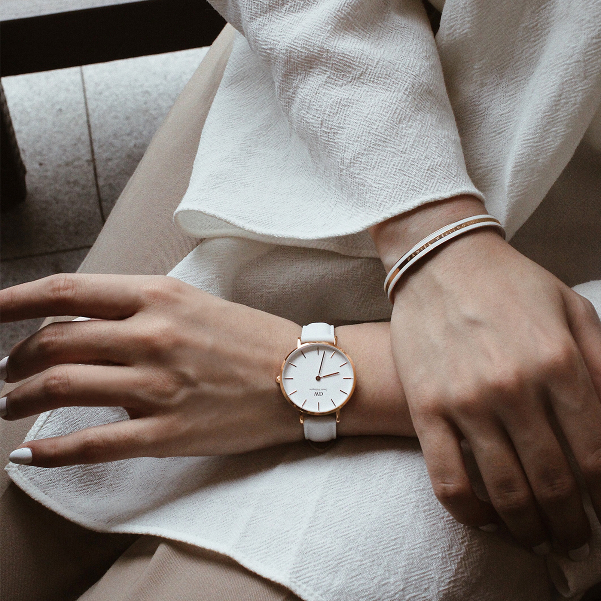 Daniel Wellington Petite 32 Bondi Rose Gold &amp; White Watch