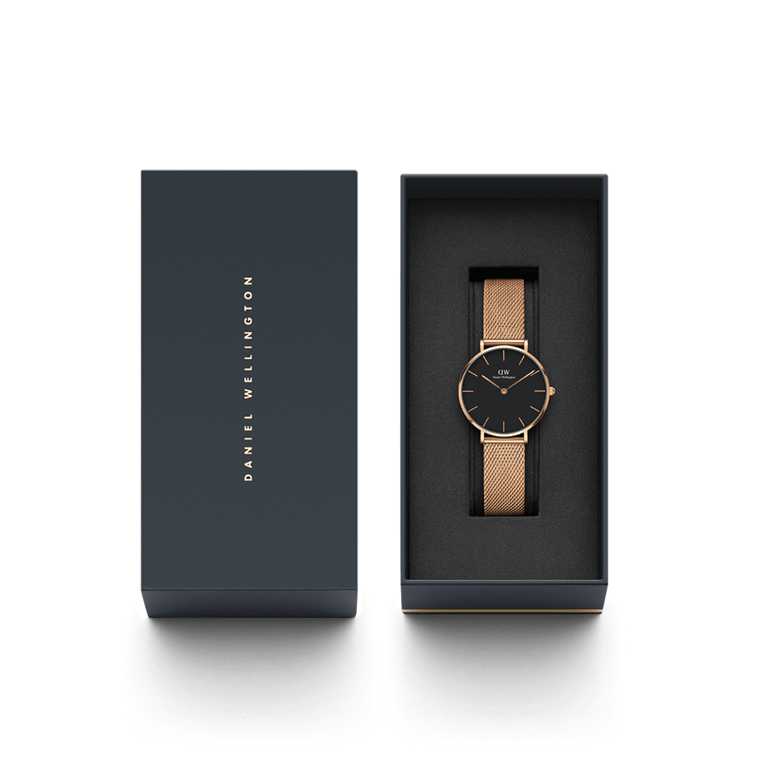 Daniel Wellington Petite 32 Melrose Rose Gold & Black Watch