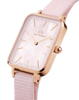 Daniel Wellington Quadro 20X26 Coral Rose Gold Mother of Pearl Watch