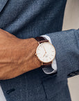 Daniel Wellington Classic 40 Bristol Rose Gold & White Watch