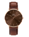 Daniel Wellington Classic 40 St Mawes Rose Gold & Amber Watch