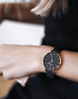 Daniel Wellington Petite 32 Ashfield Rose Gold & Black Watch