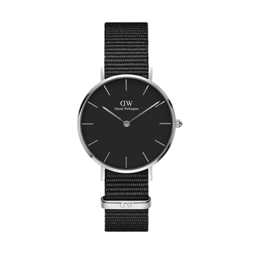 Daniel Wellington Petite 32 Cornwall Silver & Black Watch