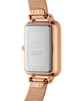 Daniel Wellington Quadro 20X26 Pressed Melrose Lumine Rose Gold & White Watch