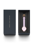 Daniel Wellington Petite 28 Purple Leather & Rose Gold Mother of Pearl Watch