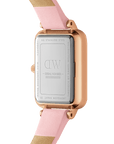 Daniel Wellington Quadro Pink Leather & Rose Gold Mother of Pearl Watch