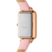 Daniel Wellington Quadro Pink Leather & Rose Gold Mother of Pearl Watch