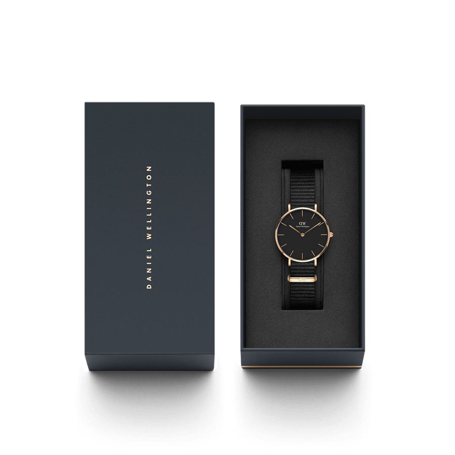 Daniel Wellington Petite 32 Cornwall Rose Gold & Black Watch