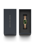 Daniel Wellington Quadro 20X26 Pressed Melrose Rose Gold & Emerald Watch