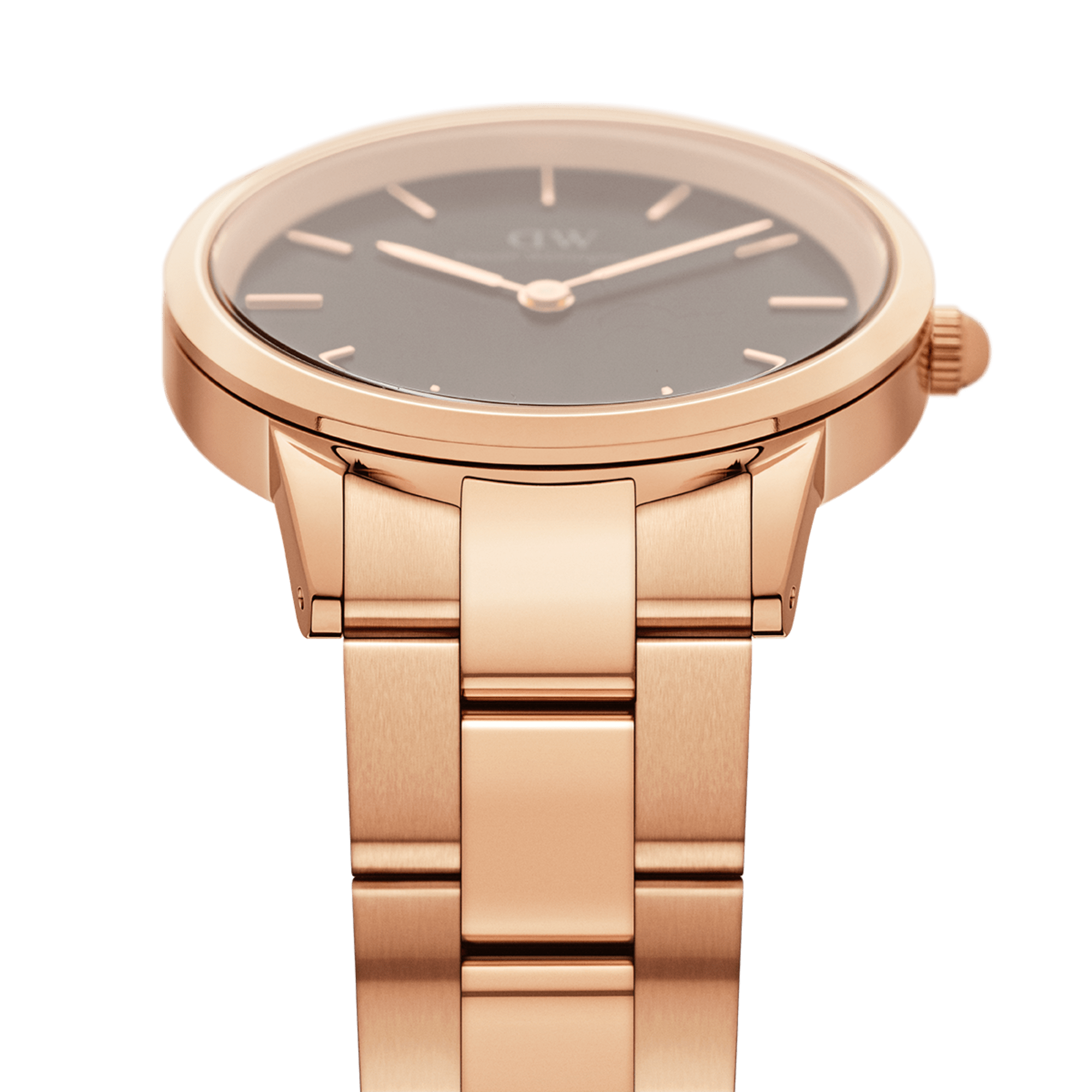 Daniel Wellington Iconic Link 36 Rose Gold &amp; Black Watch