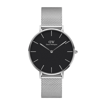 Daniel Wellington Petite 32 Silver & Black Watch