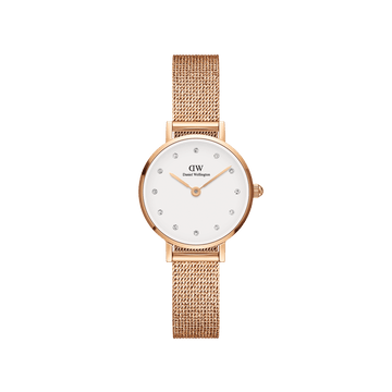 Daniel Wellington Petite 28 Pressed Melrose Lumine Rose Gold & White Watch