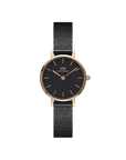 Daniel Wellington Petite 24 Pressed Ashfield Rose Gold & Black Watch