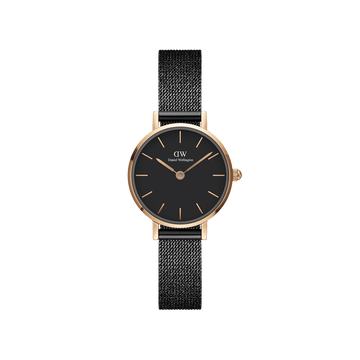 Daniel Wellington Petite 24 Pressed Ashfield Rose Gold & Black Watch