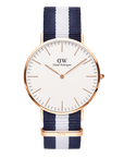 Daniel Wellington Classic 40 Glasgow Rose Gold & White Watch