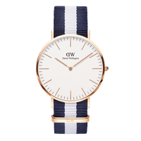 Daniel Wellington Classic 40 Glasgow Rose Gold & White Watch