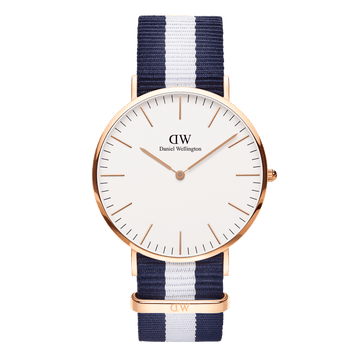 Daniel Wellington Classic 40 Glasgow Rose Gold & White Watch