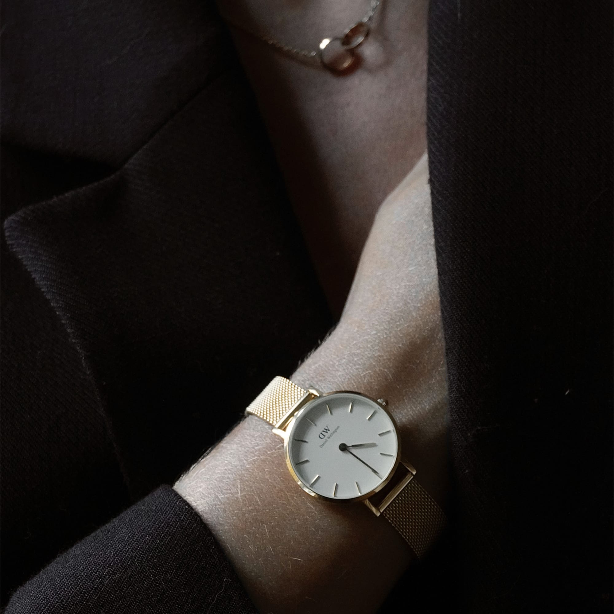 Daniel Wellington Petite 36 Evergold Gold &amp; White Watch