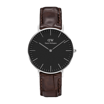 Daniel Wellington Classic 36 York Silver & Black Watch